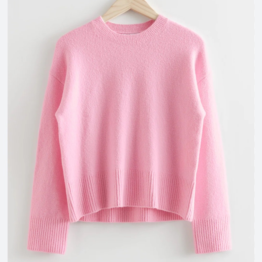 & Other Stories Pink Crew Neck Sweater